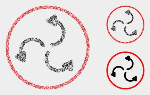 Dotted Vector Cyclone Arrows Icons Stock Illustration