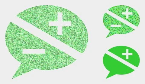 Dotted Vector Discussion Messages Icons 스톡 일러스트