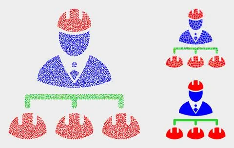 Dotted Vector Engineer Hierarchy Icons Ilustración de archivo