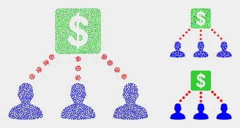 Dotted Vector Financial Clients Links Icons Ilustración de archivo