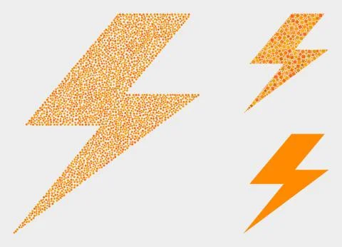 Dotted Vector Flash Icons Stock Illustration