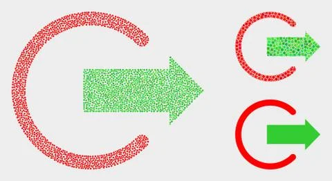 Dotted Vector Logout Icons Stock Illustration