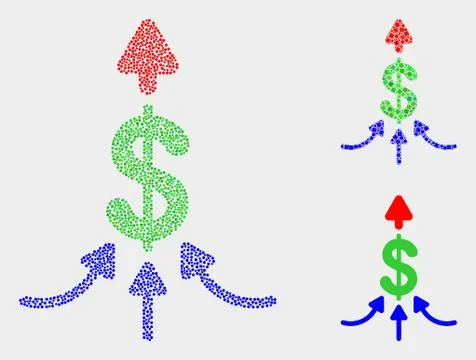 Dotted Vector Payment Aggregator Icons Ilustración de archivo