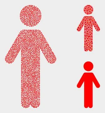 Dotted Vector Person Icons 스톡 일러스트
