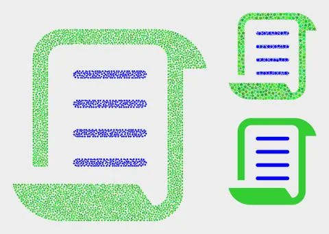 Dotted Vector Scroll List Icons 스톡 일러스트
