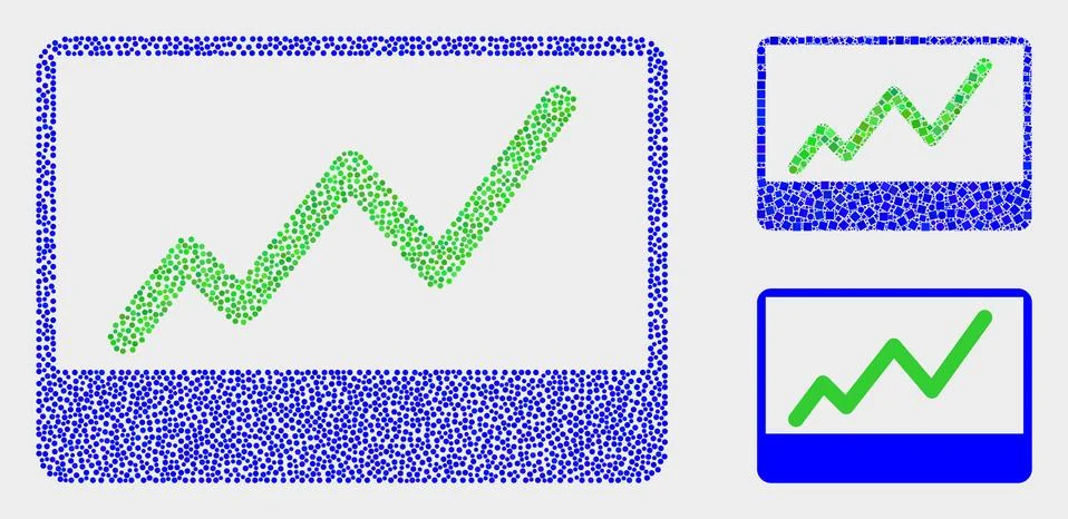 Dotted Vector Stocks Chart Icons 스톡 일러스트