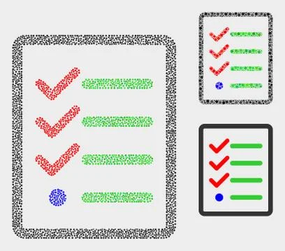 Dotted Vector Task List Page Icons Illustrazione stock