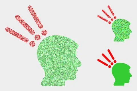 Dotted Vector Test Head Icons Illustrazione stock