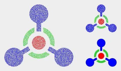 Dotted Vector Toxic Nerve Agent Icons Stock Illustration