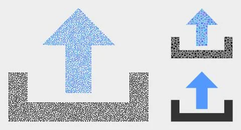 Dotted Vector Upload Icons Illustrazione stock