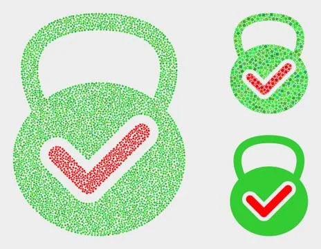 Dotted Vector Valid Weight Icons 스톡 일러스트