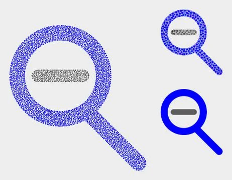 Dotted Vector Zoom Out Icons Illustrazione stock