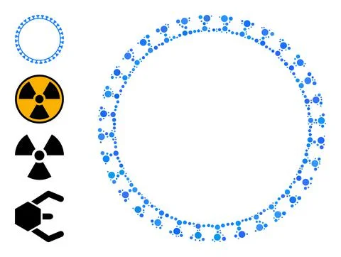 Dotted Virus Shell Composition of Round Dots and Similar Icons Stock Illustration
