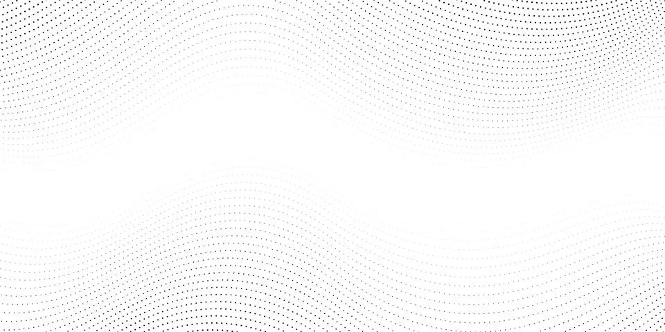 Dotted wave lines background. Abstract Halftone stripes texture. Warped and Illustrazione stock