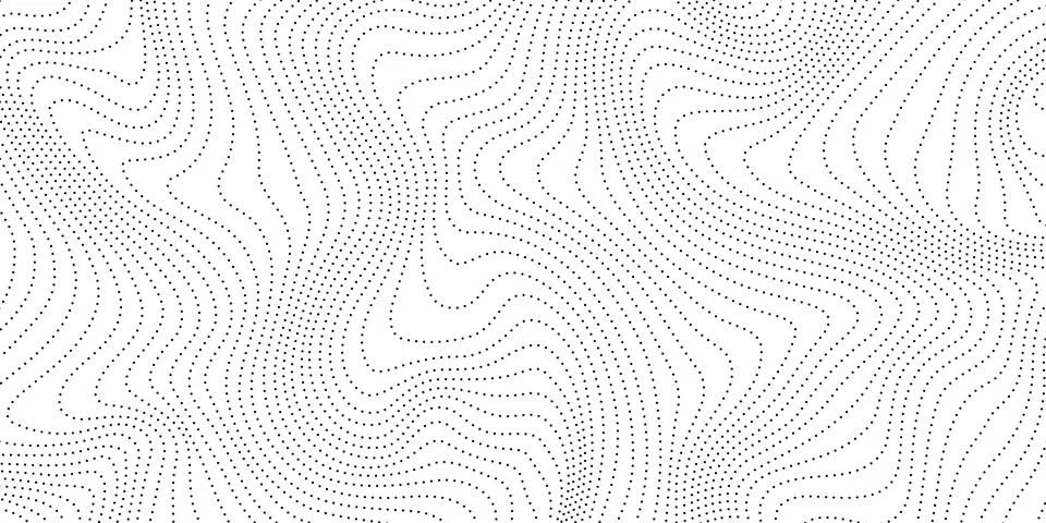 Dotted wave lines background. Abstract stripes texture. Warped and curved lines Illustrazione stock