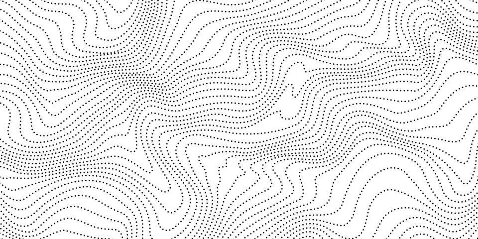 Dotted wave lines background. Abstract stripes texture. Warped and curved lines Stock Illustration
