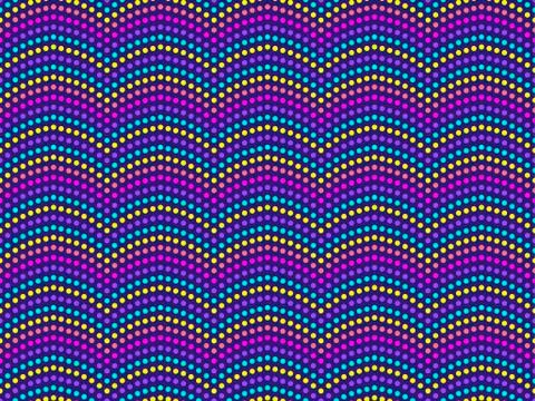 Dotted wave seamless pattern. Pop art background. Modern trend background. Ve Illustrazione stock
