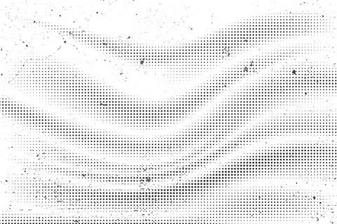 Dotted wavy halftone grunge texture. Black and white abstract background with Illustrazione stock