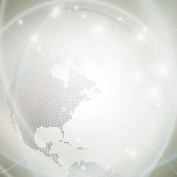 Dotted world globe, light design vector illustration 스톡 일러스트