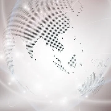 Dotted world globe, light design vector illustration 스톡 일러스트