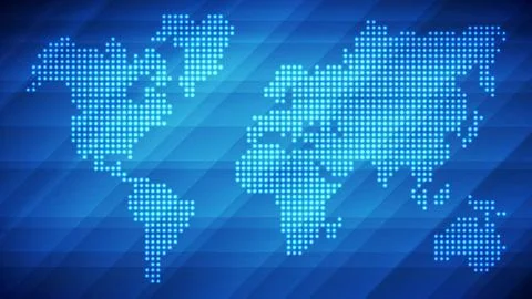 Dotted world map background Stock Illustration