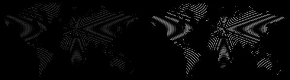 Dotted world map. A creative circle style dotted vector world map in geomet.. 스톡 일러스트