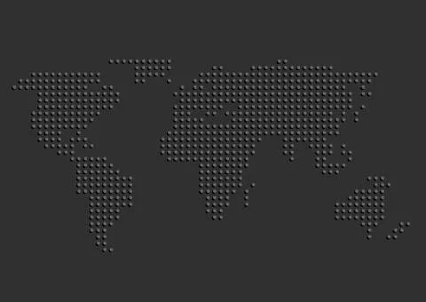 Dotted World map Illustrazione stock