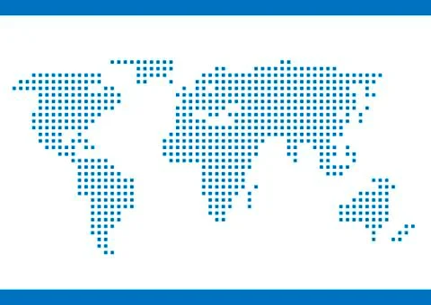 Dotted World map Stock Illustration