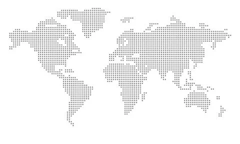 Dotted world map Stock Illustration