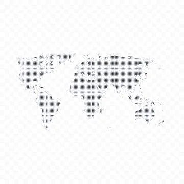 Dotted world map. Stock Illustration