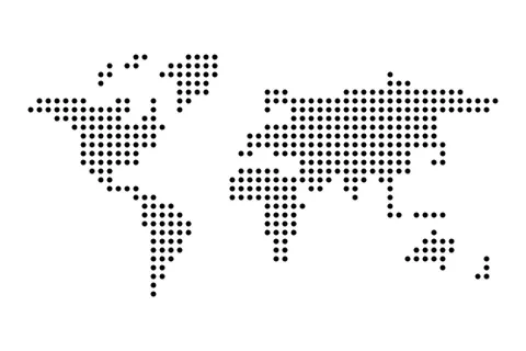 Dotted World map. Simple flat vector illustration Illustrazione stock
