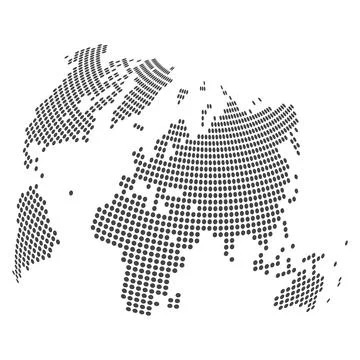 Dotted World Map Vector Design Stock Illustration