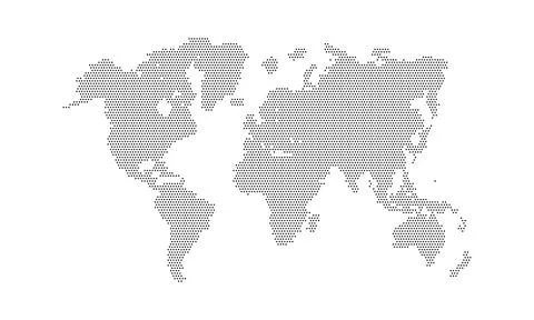 Dotted world map. Vector illustration Stock Illustration