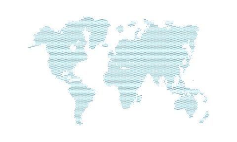 Dotted world map. Vector illustration Stock Illustration