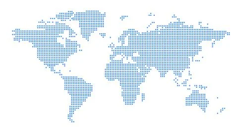 Dotted world map. World map modern.Globe map.Vector Illustration Stock Illustration