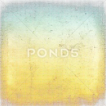 Dotted yellow halftone pattern background Stock-Illustration