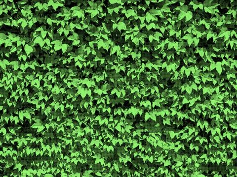 Dotty green leaves background Stock Illustration