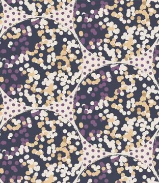 Dotty moody polka dot seamless pattern. Modern geometric wax batik style all Stock Illustration