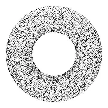 Dotwork Donut Banner. Illustrazione stock