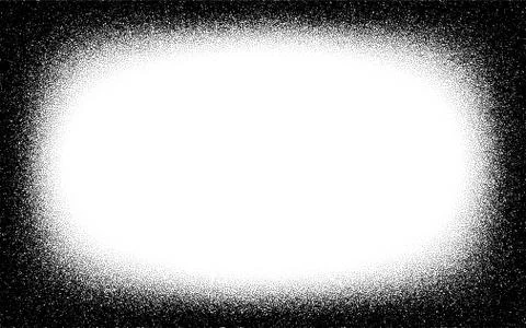 Dotwork frame pattern background. Black noise stipple dots. Dotted vector Stock Illustration