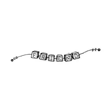 Dotwork Friend Bracelet Stock Illustration