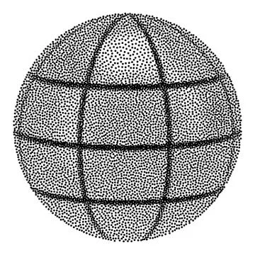 Dotwork Globe Sphere. Vector Illustration. Stock Illustration