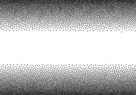 Dotwork gradient background, black and white scattered stipple dots イラスト素材