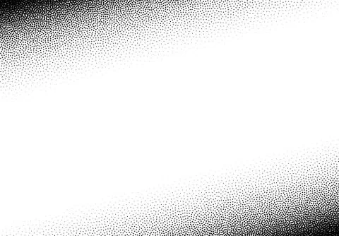 Dotwork gradient background, black and white scattered stipple dots Stock Illustration