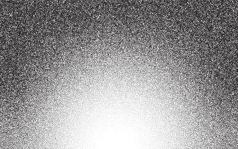 Dotwork gradient pattern background. Black noise stipple dots. Dotted vector Illustrazione stock