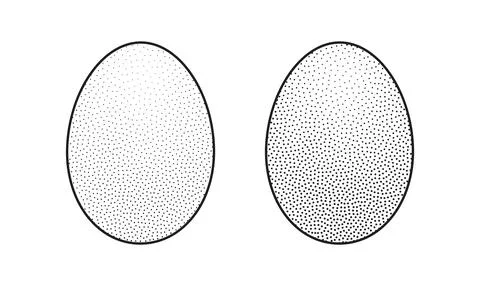Dotwork Halftone 3D Egg. Easter Vector Illustration Stock Illustration