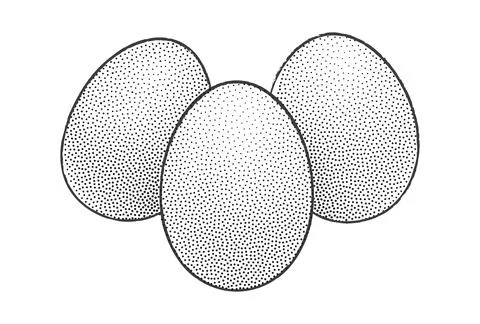Dotwork Halftone 3D Egg. Easter Vector Illustration Illustrazione stock