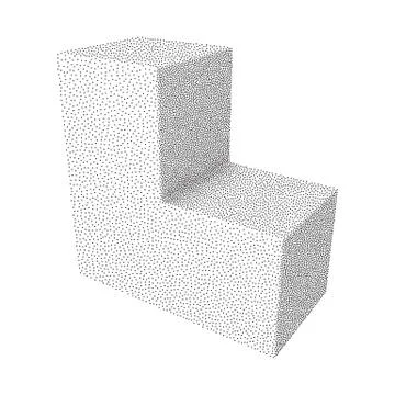 Dotwork Halftone Corner Box. Engraving Vector Illustration. Illustrazione stock