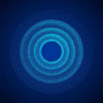 Dotwork Halftone low poly style geometrical object Illustrazione stock