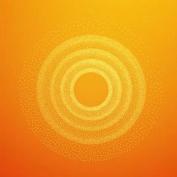 Dotwork Halftone low poly style geometrical object Illustrazione stock